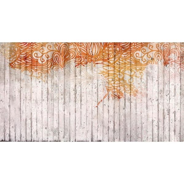 Barocktapet M1-No.60074 digitaltryck orange grå abstrakt