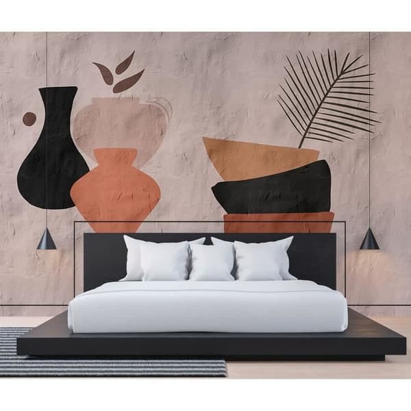 Tapet M1-No.61398 digitaltryck rosa orange abstrakt