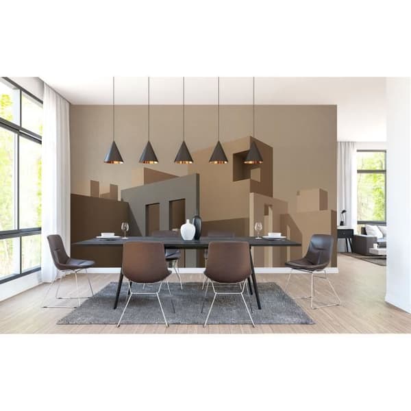 Abstrakt tapet M1-No.61387 Digitaltryck Beige Grå