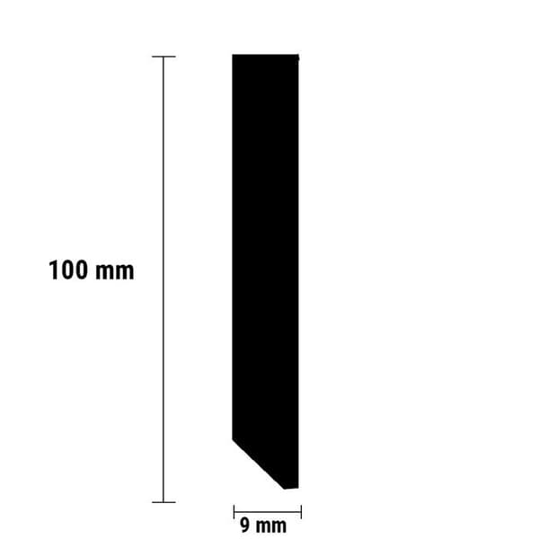PROVISTON Sockel 9 x 100 x 2000 mm MDF belagd Rektangulär sockel 5-pack