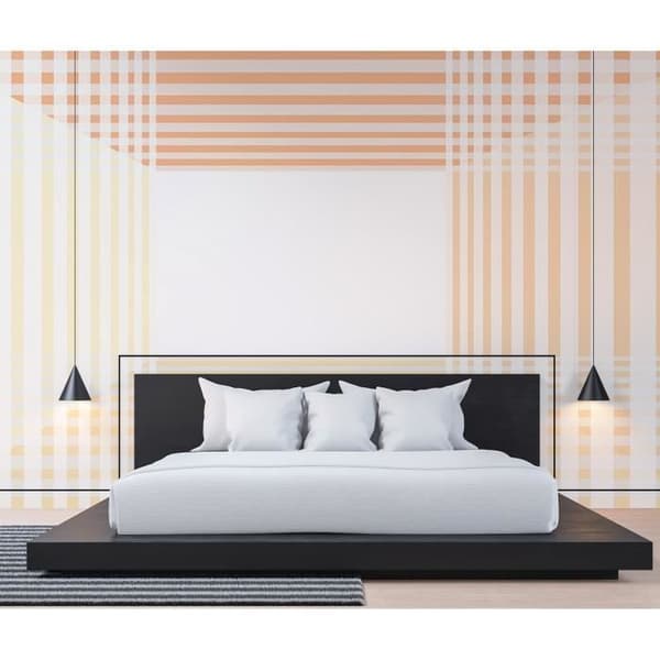 3D-tapet M1-No.60270 orange vit grafisk digitaltryck