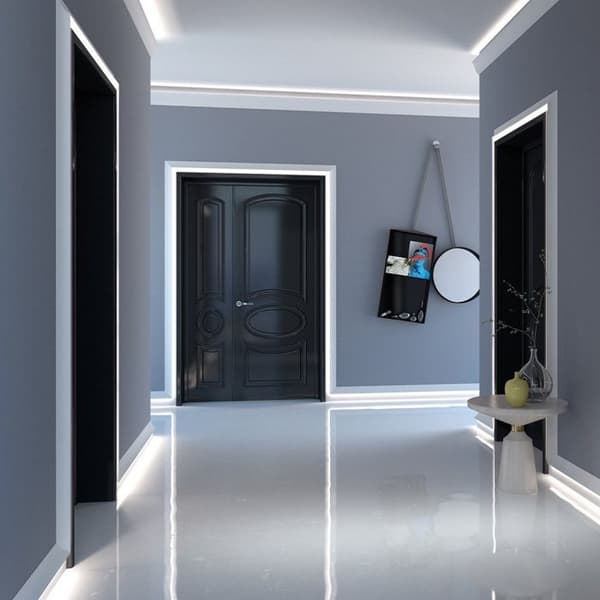 PROVISTON Ljuslist Polystyren 147 x 147 x 2000 mm Vit Indirekt belysning LED-belysning