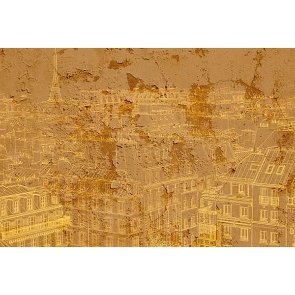 Tapet Stad M1-No.60338 Digitaltryck Orange Gul Abstrakt