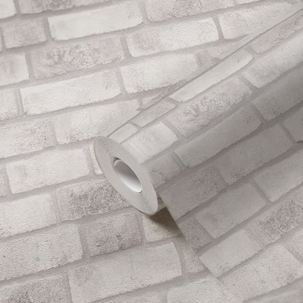 Non-woven tapeter - vit - stenimitation - Mönstrade tapeter - Elements II - A.S Création