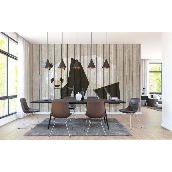 Papper med träimitation M1-No.60744 Digitaltryck Kräm Beige Djur