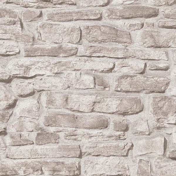 Non-woven tapeter - grå - stenimitation - Mönstrade tapeter - Elements II - A.S Création