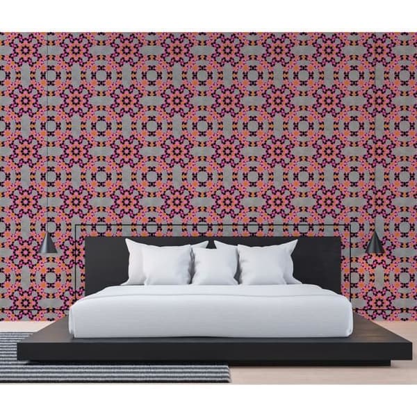 Abstrakt tapet M1-No.60696 Digitaltryck Orange Rosa