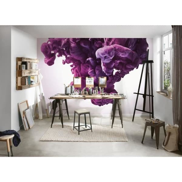 Tapet M1-No.60359 digitaltryck lila vit