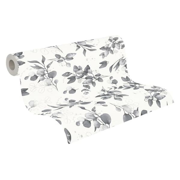 Fibertapet - vit - blommor / blommig - Mönstrade tapeter - Pure Elegance - A.S