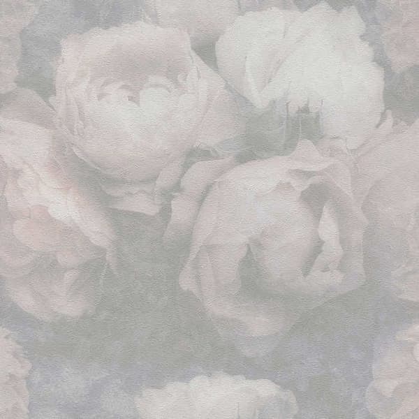 Papper tapet blommor M1-No.365 rosgrå blommig tapet