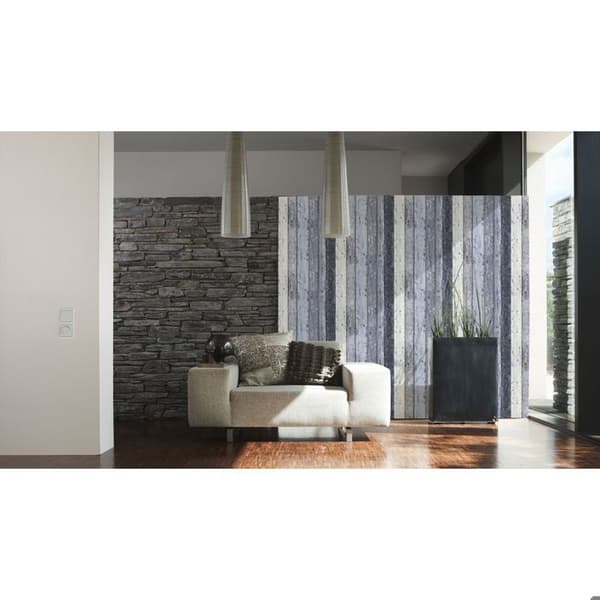 Träeffektstapet - Surf & Sail - Blå - 10,05 m x 0,53 m