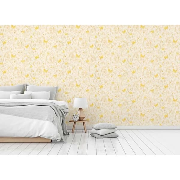 Barocktapet Raffaele M1-No.83 | Fiberpapper | Pengar | Gul | Designer tapeter