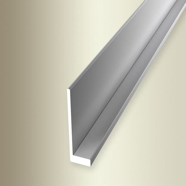 Väggprofil 5,5 x 21 x 2500 mm Anodiserad aluminium Slät silverprofil