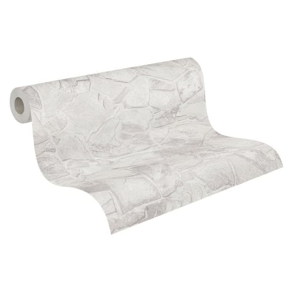 Non-woven tapeter - grå - stenimitation - Mönstrade tapeter - Elements II - A.S Création