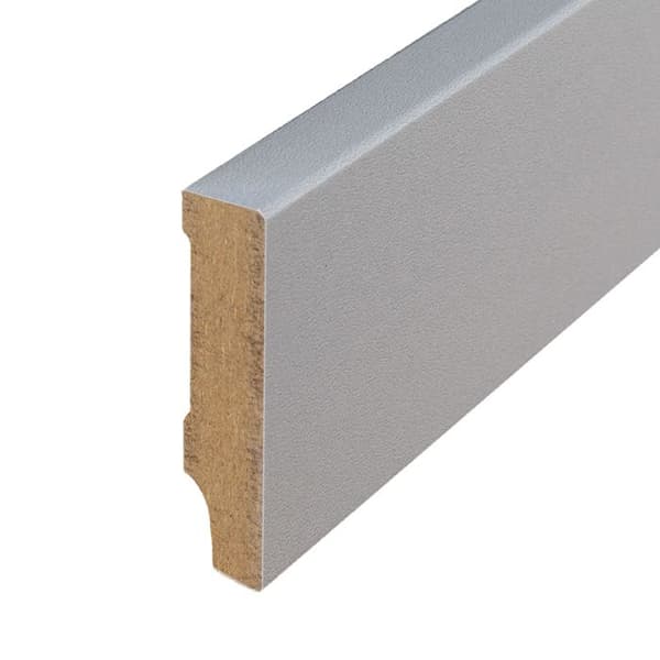PROVISTON Modern Sockellist 13 x 58 x 2400 mm i Medium (MDF) belagd matt silvergrå