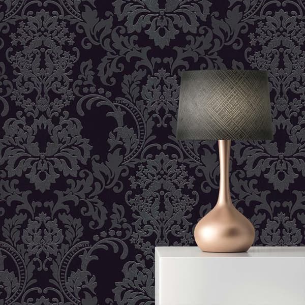 A.S. Creation Black är vacker 361663 Vinyltapet Barock 10.05 x 0.53 m Svart