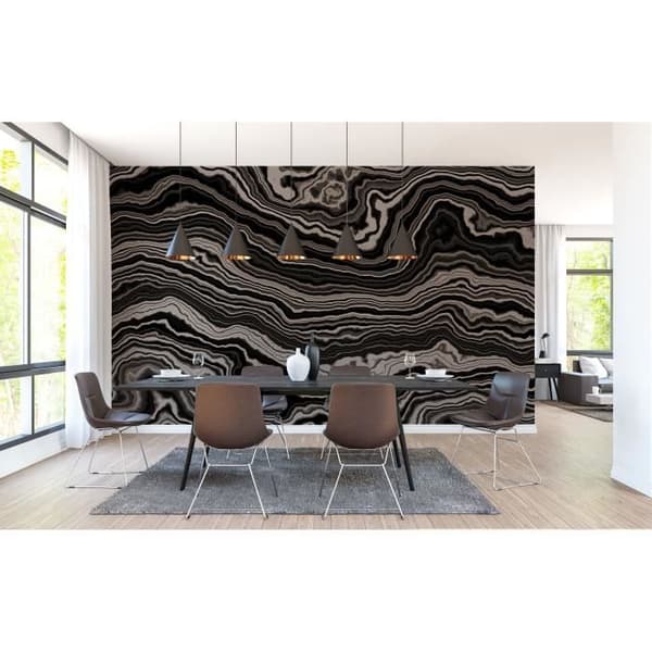 Tapet Marmor M1-No.60903 Digitaltryck Svart Beige