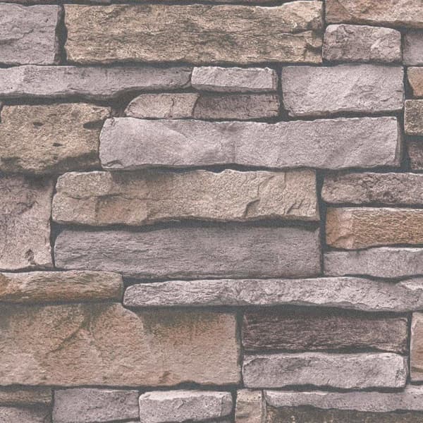 Non-woven tapeter - beige - stenimitation - Mönstrade tapeter - Elements II - A.S Création