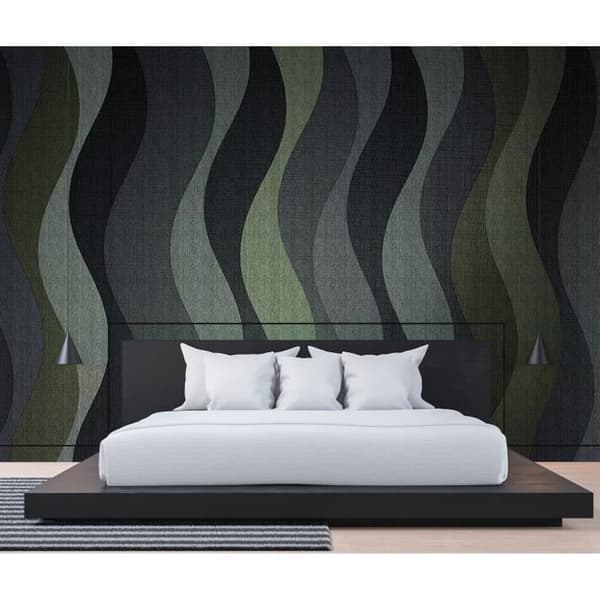 Abstract Wallpaper M1-No.61254 Digital Print Blå Grön