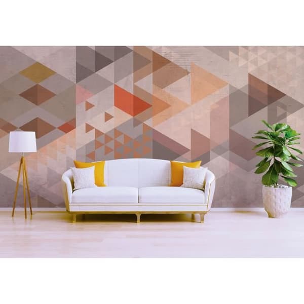 Grafiskt tapet M1-No.60344 digitaltryck brun grå
