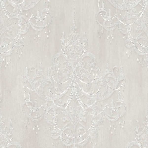 Barocktapet Alessia M1-No.3358 Vit Grå Klassisk Barock