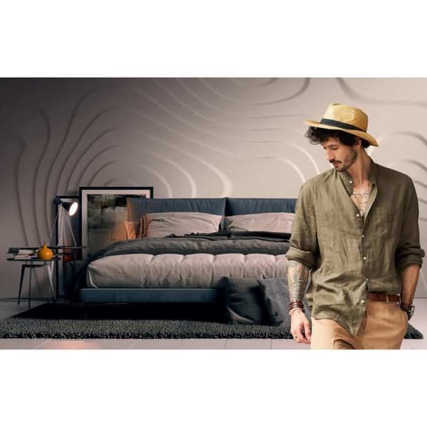 Panoramisk non-woven tapet - A.S. CREATION - The Wall - Geometriska 3D-mönster - Vit