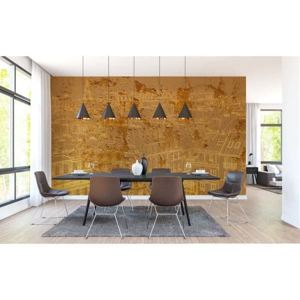Tapet Stad M1-No.60338 Digitaltryck Orange Gul Abstrakt