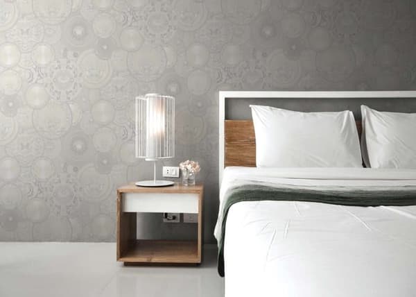 Barocktapet Raffaele M1-No.94 Silver Vit Tapetdesign