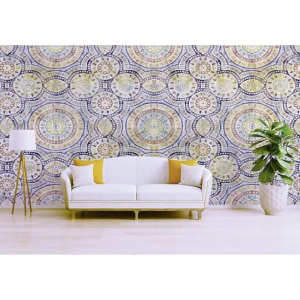 Oriental tapet M1-No.60345 Digitaltryck Gul Orange