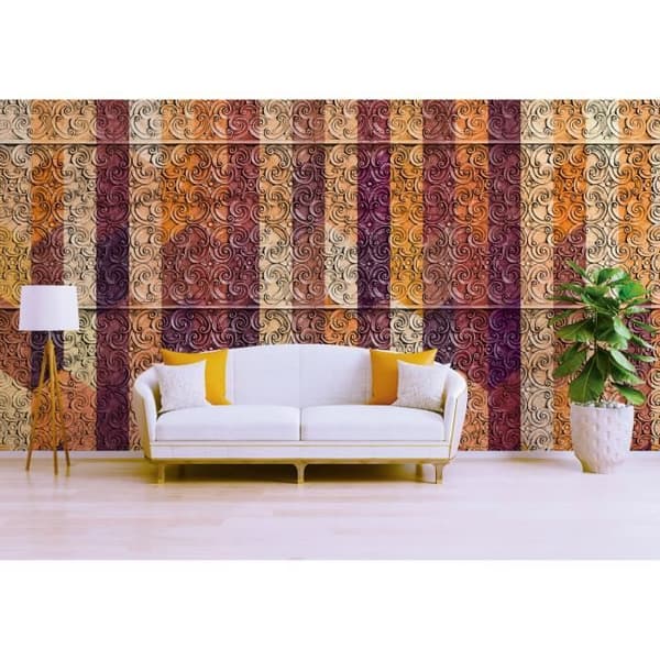 Barocktapet M1-No.60233 digitaltryck brun lila