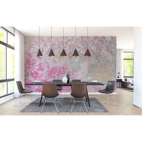 Abstrakt tapet M1-No.60597 Digittryck Rosa Grå