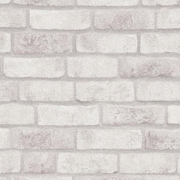 Non-woven tapeter - vit - stenimitation - Mönstrade tapeter - Elements II - A.S Création