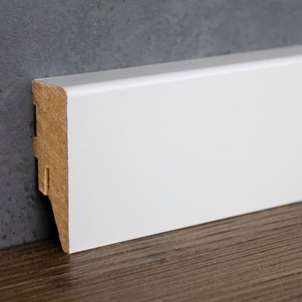 PROVISTON 19 x 50mm vit plint MDF klippsystem i melamin
