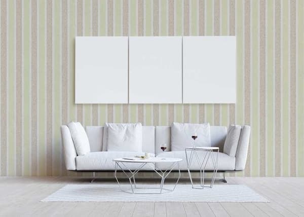 Tapet Ränder Sten M1-No.3839 Grön Block Geometriska Ränder