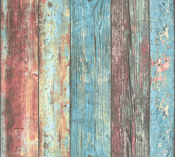 Tapet "Planches Used bleues" Blå 10mx 0,53 m