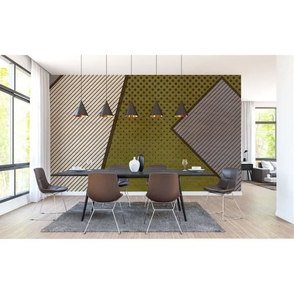 Abstrakt tapet M1-No.60908 Digitaltryck Grön Beige