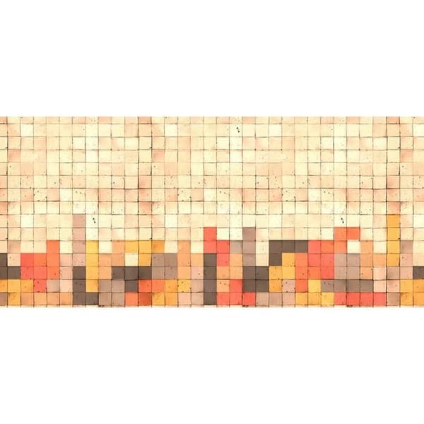 Grafisk tapet M1-No.60204 digitaltryck gul orange