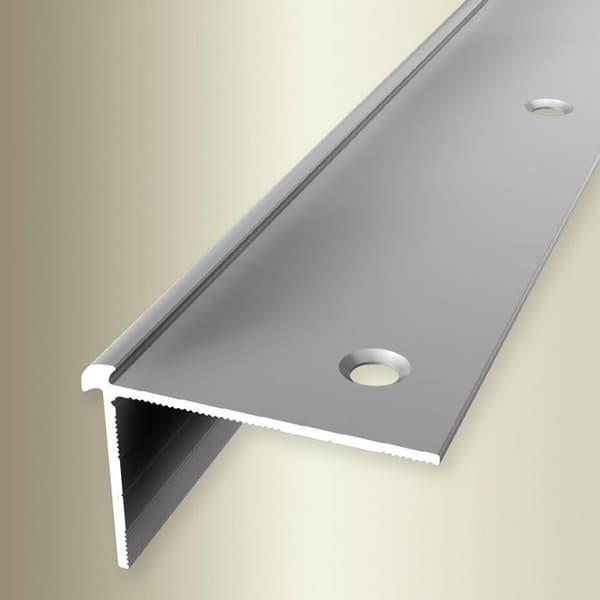 PROVISTON Trappsteg 3 x 39 x 2500 mm Aluminium Skruvmontering silver