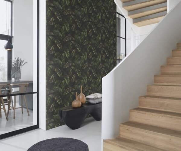 papper tapet i papper 286588 papper tapet Botanisk djungel 53 x 1005 cm Rasch Selection grön