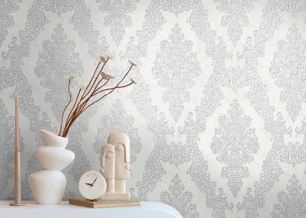 Non-woven tapeter - vit - barock - Mönstrade tapeter - Pure Elegance - A.S