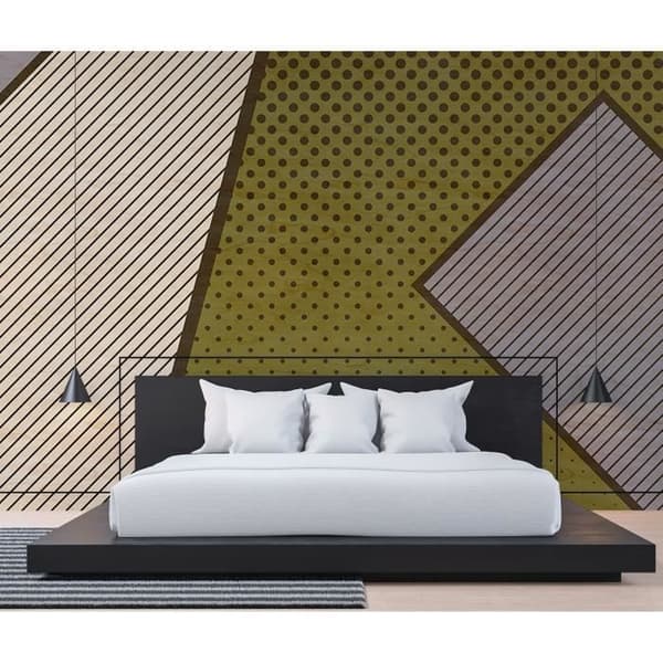 Abstrakt tapet M1-No.60908 Digitaltryck Grön Beige