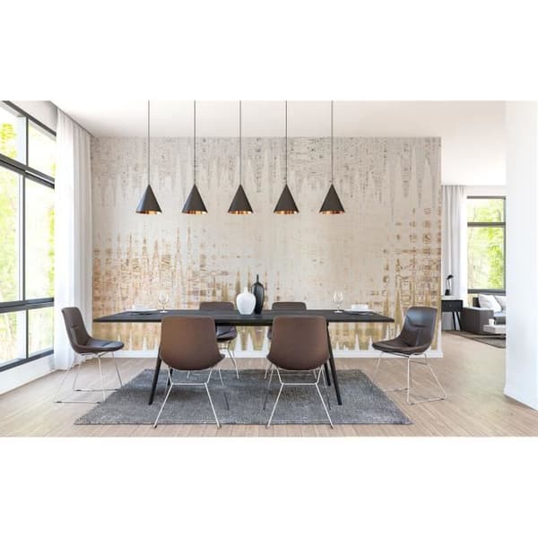 Grafiskt tapet M1-No.60329 digitaltryck brun vit