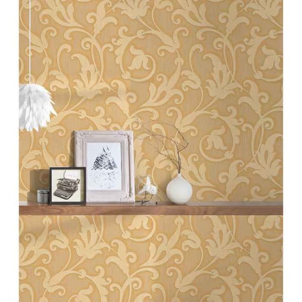 Tessuto väggtextil - 10,05 mx 0,53 m - gul