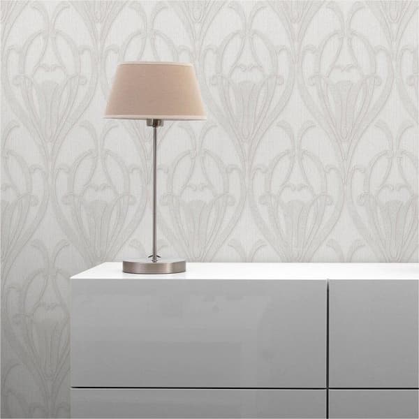 Barocktapet Alessia M1-No.3343 Vit Kräm Klassisk Barock