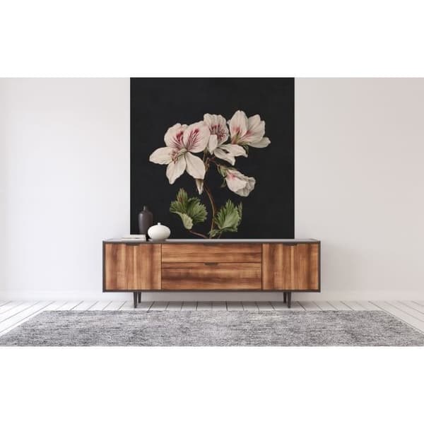 Papper tapet blommor M1-No.61228 Digitaltryck Svart Grön
