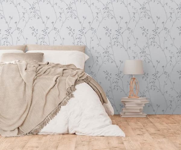 Non-woven tapeter - grå - träd / löv - Mönstrade tapeter - Pure Elegance - A.S