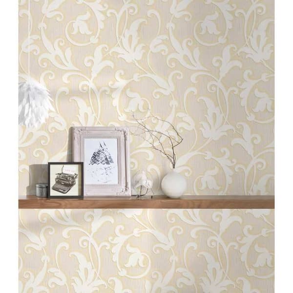 Tessuto väggtextil - 10,05 m x 0,53 m - beige