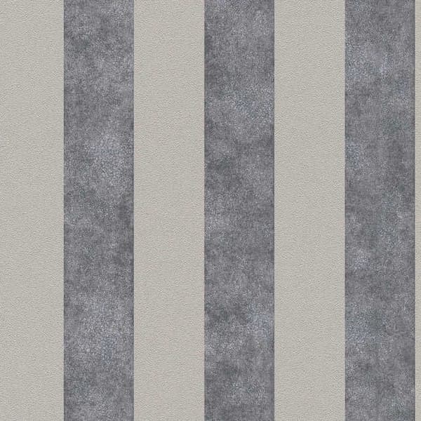 Papier M1-No.332 Svart Grå Tapet Ränder