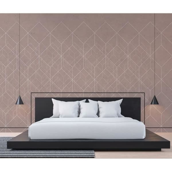 Abstract Tapet M1-No.60653 Digitaltryck Beige Vit Geometrisk