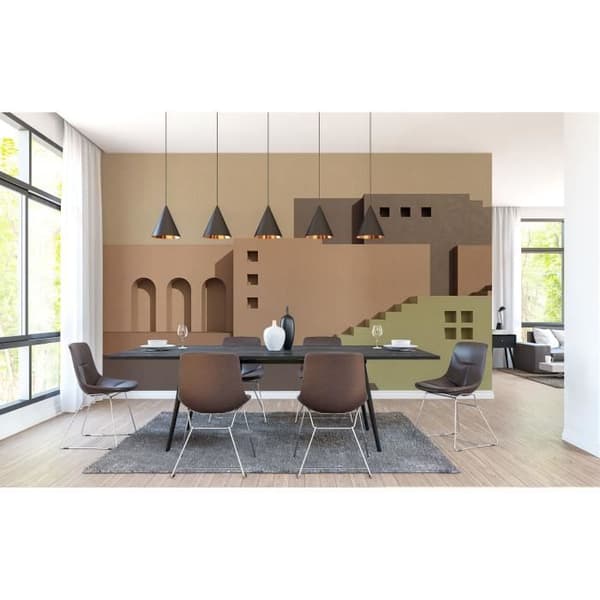 Abstrakt tapet M1-No.61388 Digitaltryck Beige Grå